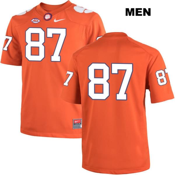Men's Clemson Tigers #87 J.L. Banks Stitched Orange Authentic Nike No Name NCAA College Football Jersey IRU4146MJ